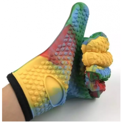 Double Thick Silicone Cotton Cloth Gloves Non-slip Insulated